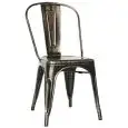 PRÉSIDENT - MOD. MC001D - STRUCTURE EN MÉTAL PEINT À EFFET ANTIQUE - HAUTEUR D'ASSISE 45 CM - EMPILABLE JUSQU'À 4 PIÈCES - POUR USAGE INTÉRIEUR - DIM. cm L 36 x P 36 x h 85 - NORME CE