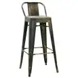 SELLES - MOD. MC012DT - STRUCTURE EN MÉTAL PEINT À EFFET ANTIQUE - HAUTEUR D'ASSISE cm 76 - POUR USAGE INTÉRIEUR - DIM. cm L 30 x P 30 x h 98 - NORME CE