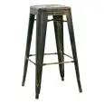 SELLES - MOD. MC012D - STRUCTURE EN MÉTAL PEINT À EFFET ANTIQUE - HAUTEUR D'ASSISE 76 CM - EMPILABLE JUSQU'À 4 PIÈCES - POUR USAGE INTÉRIEUR - DIM. cm L 30 x P 30 x h 76 - NORME CE