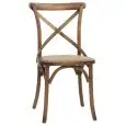 PRÉSIDENT - MOD. HT36 - STRUCTURE EN BOIS EFFET ANTIQUE - SIÈGE EN ROTIN - HAUTEUR D'ASSISE 45 cm - POUR USAGE INTÉRIEUR - DIM. cm L 50 x P 54 x h 89 - NORME CE