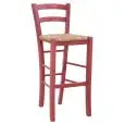 SELLES - MOD. G04 - STRUCTURE EN BOIS - SIÈGE EN PAILLE - HAUTEUR D'ASSISE 73 cm - POUR USAGE INTÉRIEUR - DIM. cm L 40 x P 37 x h 102 - NORME CE