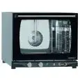 FOUR ÉLECTRIQUE À CONVECTION AVEC HUMIDIFICATEUR MANUEL UNOX - Mod. XFT133 HUMIDITÉ MANUELLE - POUR BOULANGERIE ET PÂTISSERIE - Capacité n. 4 plateaux / grilles cm 46 x 33 - Puissance Kw 3 - Alimentation MONOPHASÉ 230V/1/50-60Hz - Ouverture du volet - Dim