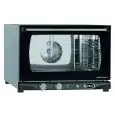 FOUR ÉLECTRIQUE À CONVECTION AVEC HUMIDIFICATEUR MANUEL UNOX - Mod. XFT113 HUMIDITÉ MANUELLE - POUR BOULANGERIE ET PÂTISSERIE - Capacité n. 3 plateaux / grilles cm 46 x 33 - Puissance Kw 3 - Alimentation MONOPHASÉ 230V / 1/50-60Hz - Ouverture pliante - Di