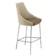 TABOURET KONTEA - MOD. 307 - STRUCTURE EN ACIER AVEC REPOSE-PIEDS - ASSISE ET DOSSIER REMBOURRÉS EN TISSU - HAUTEUR D'ASSISE 81 CM - À USAGE INTERNE - DIM. Cm L 58 x P 60 x H 120 - NORME CE