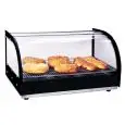 VITRINE CHAUFFANTE - Mod. DHN 300 - Parties latérales en verre trempé - Base en acier inox - 1 tablette  - Chauffage par résistance électrique - Puissance 0,3 kW - Alimentation monophasée - Dim.55,4 x 37,6 x h 31,1 cm- Norme CE