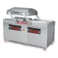 MACHINE D'EMBALLAGE SOUS VIDE À CLOCHE SUR ROUES GIOVE LINE - Mod XL 80 DOUBLE - N 4 BARRES SOUDANTES 800 mm