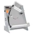 FAÇONNEUSE À PIZZA - LAMINOIR PIZZA - 2 PAIRES DE ROULEAUX (rouleau supérieure incliné ) mod. DSA 420 TG -  DÉMARRAGE AUTOMATIQUE AVEC DÉTECTEURS - MINUTERIE RÉGLABLE-Longueur rouleaux cm 40 - Puissance hp 0,33 - 230 V - Norme CE