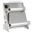 FAÇONNEUSE À PIZZA - LAMINOIR PIZZA - ROULEAUX  PARRALLÈLES - PÉDALE ÉLECTRIQUE - mod. DSA 500 RP - Longueur rouleau 50 cm - Puissance kW 0,25 - Voltage230 V monophase - Dim.66,5 x  43,5 x h71,5 cm - Poids Kg. 41 -  Norme CE
