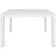 Table - couleur blanc - Structure en métal verni, plateau extensible en MDF laqué - Modèle 1457-65dt