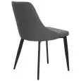 Sedia - couleur gris - Structure en métal verni, seduta e schienale imbottiti, rivestimento en ecopelle - Modèle 1528-T07G