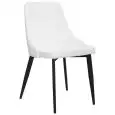 Sedia - couleur blanc - Structure en métal verni, seduta e schienale imbottiti, rivestimento en ecopelle - Modèle 1528-T07W