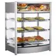 VITRINECHAUFFANT - MOD. RTR137L - Structure en acier inoxydable - 3 grilles chromées - Thermostat +30° /+90° C - Alimentation 220-240V/1/50-60Hz - Dimensions cm L 64,5 x P 45 x H 78,5
