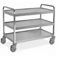 Chariot industriel pour charges lourdes - Mod. 1560-3PV - Structure en acier inoxydable AISI 304 - 3 plateaux - plateau cm 100 x 58 - capacité 300 kg - Dimensions cm 108 x 61 x 93 h
