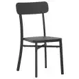 Sedia - couleur noir - Structure en aluminium verni - Modèle 1581-MC039AN