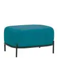 Pouf - couleur blu - Structure en métal verni, rivestimento en tessuto - Modèle 1603-06TP-01