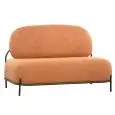 Divano - couleur arancione - Structure en métal verni, rivestimento en tessuto - Modèle 1604-06SA-01