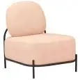 Poltrona - couleur rosa - Structure en métal verni, rivestimento en tessuto - Modèle 1605-06PW-01