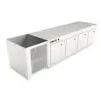COMPARTIMENT À BAR RÉFRIGÉRÉ ENCASTRABLE - MOD. CIR609/TN250 - Température TN +4°C/+8°C - L. 250 cm - AVEC UNITÉ CONDENSATRICE INCORPORÉE  - RÉFRIGÉRATION STATIQUE  - PUISSANCE  W 468 - CAPACITÉ COMPARTIMENT RÉFRIGÉRÉ lt 663