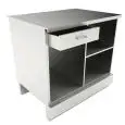 COMPTOIR À CAISSE POUR BAR NEUTRE  - SEMI OUVRÉ,IL NÉCESSITE DE PANNEAUX- MOD. BBN/CASSA100 - PLAN EN ACIER INOX AISI 304 SCOTCH BRITE - DIM. Cm L 100 x P 70 x h 95,1