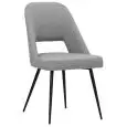 Sedia - couleur gris - Structure en métal verni, seduta e schienale imbottiti, rivestimento en tessuto o ecopelle - Modèle 1615-TOP8-01