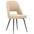 Sedia - couleur beige - Structure en métal verni, seduta e schienale imbottiti, rivestimento en tessuto o ecopelle - Modèle 1615-TOP8-Beige-01