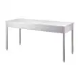 Table de préparation inox - pieds carrés - simple - plan de travail de 4 cm d'épaisseur - inox 8/10