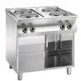 CUISINIÈRE ÉLECTRIQUE 4 PLAQUES - MOD CC74P - Plaque encastrée - Puissance kW 10,4 - Dimensions cm L 80 x P 70 x H 90 - Norme CE