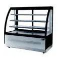 VITRINE À PÂTISSERIE - MOD. ROUND - VITRES FRONTALES BOMBÉES - FROID VENTILÉ - TEMPÉRATURE 0/+8°C - ALIMENTATION MONOPHASÉE 230V/1/50 Hz  - Hauteur 135 cm - Norme CE