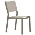 Sedia - couleur tourterelle - Structure en aluminium verni, seduta e schienale en textylene - Modèle 1640-SU8T-T-01