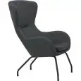 Poltrona - couleur noir - Structure en métal verni, scocca imbottita rivestita en tessuto - Modèle 1659-DA1N-01