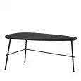 Tavolino - couleur noir - Structure en métal verni, plateau MDF verni - Modèle 1681-SE02N-01
