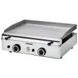 PLANCHA À GAZ DE COMPTOIR - Mod. SPG-601 - Plaque lisse en acier - Puissance W 5500 - Surface de cuisson cm L 58,3 x P 39,5 - Dimensions cm L 60 x P 50,7 x 23,4 h - Norme CE