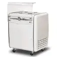 CONSERVATEUR, CONGELATEUR À GLACE COFFRE - MOD. VIA VENETO 4C - CAPACITÉ LT. 156 - TEMPÉRATURE -5°/-20°C - Dim. Cm. L 81,8 x P 69 x h 98,4 - Couverture transparente incluse - Norme CE