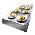 BAIN CHAUFFANT GN BAIN-MARIE avec plateaux perforés - GN - Inox - Température 60°C/70°C