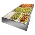 BAIN CHAUFFANT GN BAIN-MARIE POUR PLATEAUX (non inclus) - GN - Inox - Température 60°C/70°C
