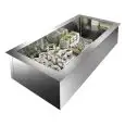 RÉSERVOIR RÉFRIGÉRÉ STATIQUE - Plateaux Gastronorm non inclus - MOTEUR INCLUS - LONGUEUR MAXIMALE Cm 100 - NORME CE