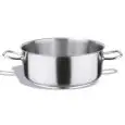 CASSEROLES BASSES ÉQUIPÉ DE 2 POIGNÉES EN ACIER INOX 18/10 - COMPATIBLE AVEC CUISINE À INDUCTION