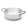CASSEROLE BASSE EN ALUMINIUM À DEUX POIGNÉES - POUR PLAQUES À INDUCTION - ÉPAISSEUR 3 mm