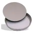 TOURTIÈRES RONDES CANNELÉES ANTI ADHESIVES AVEC FOND MOBILE - HAUTEUR 2,5 cm