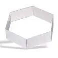 MOULE Â GÂTEAU EXAGONE EN ACIER INOX - HAUTEUR 4,5 cm