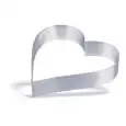 MOULE Â GÂTEAU EN FORME DE COEUR EN ACIER INOX - HAUTEUR 4,5 cm