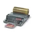 MACHINE À EMBALLER - DISTRIBUTEUR FILM ÉTIRABLE - ACIER INOX - Mod. WP450 - DIM.: 48,5 x 60 x h14 cm - SURFACE CHAUFFANTE : 38,5 x 12,5 cm - PUISSANCE 650 W - VOLTAGE 230 V/50 Hz - POIDS 5 Kg - NORME CE