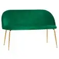 Panca - couleur verde - Structure en métal ottonato, seduta e schienale imbottiti, rivestimento en velluto - Modèle 1760-S49-V-01