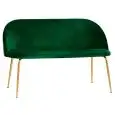 Panca - couleur verde - Structure en métal ottonato, seduta e schienale imbottiti, rivestimento en velluto - Modèle 1760-S49-V-02