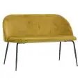 Panca - couleur senape - Structure en métal verni, seduta e schienale imbottiti, rivestimento en velluto - Modèle 1767-S50-SE-01