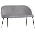 Panca - couleur gris - Structure en métal verni, seduta e schienale imbottiti, rivestimento en velluto - Modèle 1767-S50-light-grey-01