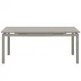 Table - couleur tourterelle - Structure en aluminium verni, plateau extensible en verre trempé anti-rayures - Modèle 1810-tourterelle-01