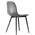 Sedia - couleur gris - ​Structure en métal verni, rivestimento en ecopelle - Modèle 183-gris-01