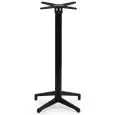 Base - couleur noir - Base en polypropylène avec fibre de verre, colonne en aluminium, empilable avec pieds réglables - Modèle 186-HF4N-01