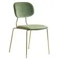 Sedia - couleur verde - Structure en métal ottonato, seduta e schienale imbottiti, rivestimento en velluto - Modèle 1863-FR02LV